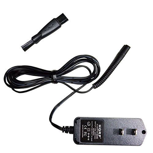 HQRP AC Adapter Power Cord Charger for Braun Series 3 Model 330s-4, 320s-4, 3020s Type 5415 Shaver Plus Cleaning Brush