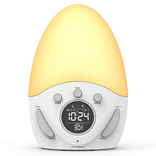 Kids Alarm Clock, Wakeup Light Clock with Sunrise Simulation, Sleep