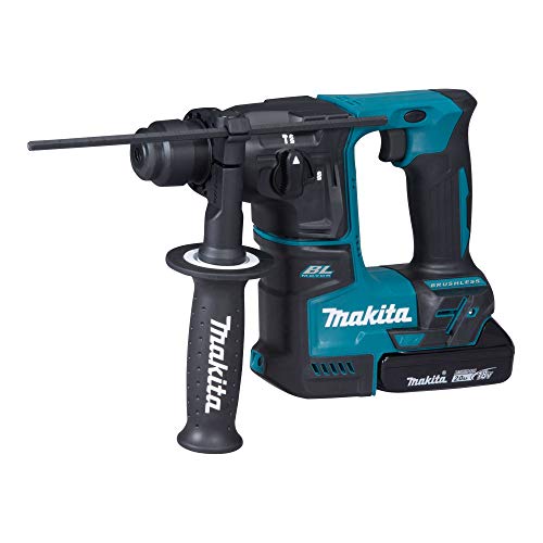 Makita DHR171RAJ Akku-Bohrhammer für SDS-PLUS 18 V / 2,0 Ah, 2 Akkus + Ladegerät im MAKPAC, Schwarz, mit 2x Akku 2,0 Ah