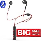 Bluetooth Sport Headphones, Wireless V4.1 Headphones In-Ear Bluetooth Earbuds, Built-in Mic, HD Stereo Sound, Noise Cancelling IPX7 Waterproof Sweatproof Sport Earbuds (Black)