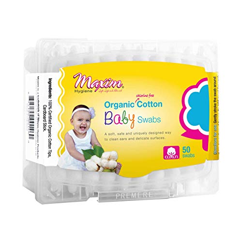 Organic Baby Cotton Swabs Maxim Hygiene Products 50 Pack Pricepulse
