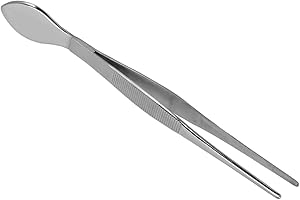 Bonsai Tweezers, Garden Tweezers Stainless Steel Straight Blunt Tweezers with Serrated Tips for Garden, Kitchen, Indoors and 