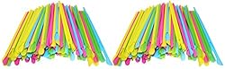 Set of 200 SNO-Cone Straw Spoons! Bright Colors