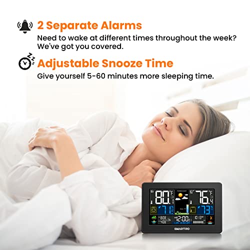 SMARTRO Weather Station Wireless Indoor Outdoor Thermometer for Home