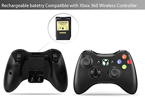 2-Pack Xbox 360 Controller Rechargeable Battery (3600mAh) with Dual Charging Dock Charger Station Stand Base, fit for Xbox 360 Wireless Controller