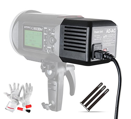 Godox AD600 AD-AC Power Source Adapter with 16.4 /5m Cable, Pergear Clean Kit and Pergear Magic Stickers for Godox AD600 AD600B AD600M AD600BM Flashpoint XPLOR 600 Flash Strobe Lights