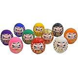 Daruma Fortune Dolls (4.7cm, Set of 10, Made in Japan)