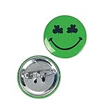 Mini Shamrock Smiley Face Buttons