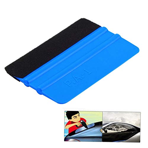 image for Wllsagl Xouwvpm Wallpaper Filming Tool Blue Plastic Felt Edge Squeegee