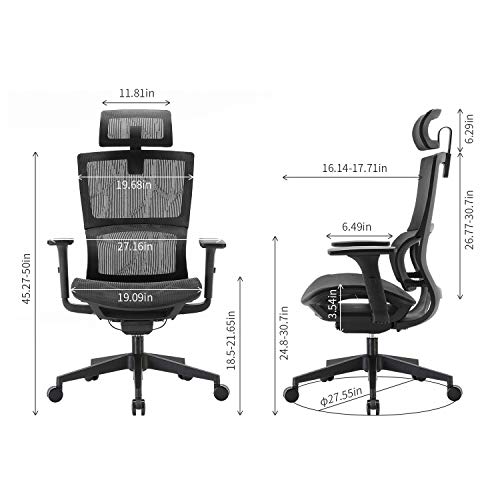 XUER Ergonomic Office Chair Home Office Desk Chair with Adaptive