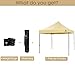 SUPERJARE Pop-up Canopy, 4 Weight Bags and a Wheeled Carry Bag, 10 Ft x 10 Ft Commercial Shelter, Outdoor Instant Folding Tent, Heavy Duty - Yellow