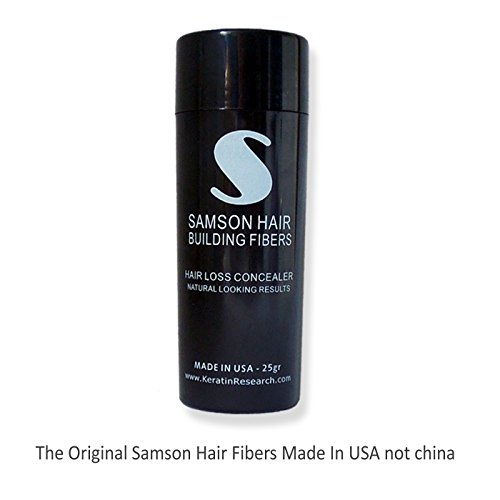 image for Samson Fibers Keratin Hair Loss Fibers BLACK color Large 25gr refillab