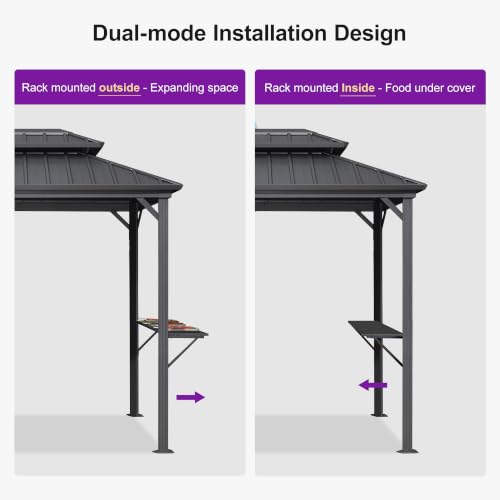 PURPLE LEAF 6x8 Hardtop Grill Gazebo Review: Double-Tier Aluminum Shelter image 27