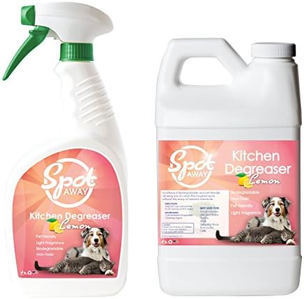 Heavy Duty Kitchen Degreaser/Grill Cleaner (Refills 12 Bottles), Non-Toxic and Pet Friendly (32oz Spray Bottle + 64oz Concentrate)