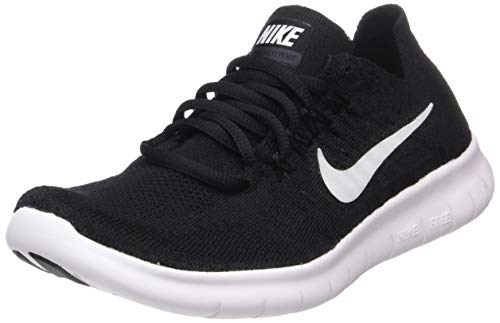 Nike Women's Free RN Flyknit 2017 Running Shoe Black/White-Black