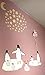 Create-A-Mural Penguin Wall Decals Kids Room Decor, Children's Peel & Stick Nursery Wall Art Room Wall Decor