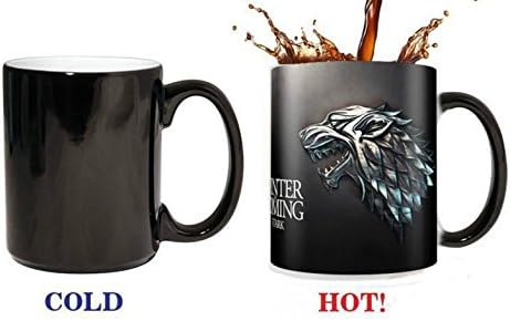 MAX WHOLESALE Magic Heat Changing Game Of Thrones Stark Winter Is Coming Ceramic Mug Coffee Tea Cup Fire and Blood New Year Gift