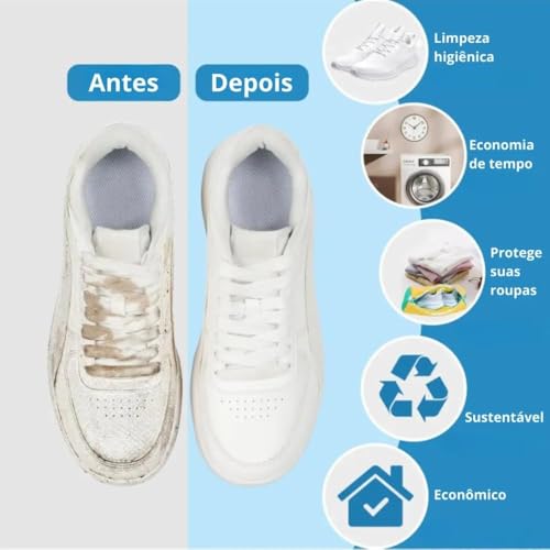 Saco de Lavagem Lava Tênis para Máquina Protege Sapatos e Calçados Geral