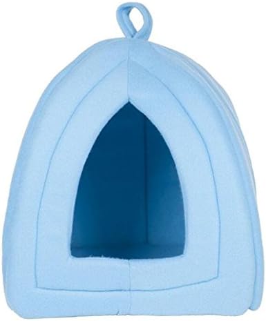 WWQY Soft Warm Pet Dog Cat Bed House Plush Cozy Nest Mat Pad Cushion Pet Cave, Blue