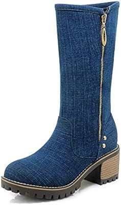 ladies denim boots