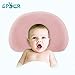 Baby Head Shaping Memory Foam Pillow -Newborn Infant pillow for Sleeping, Prevent Flat Head Syndrome, hypoallergenic cotton Pillow Cover, Pink (0-12 months) by Spuer