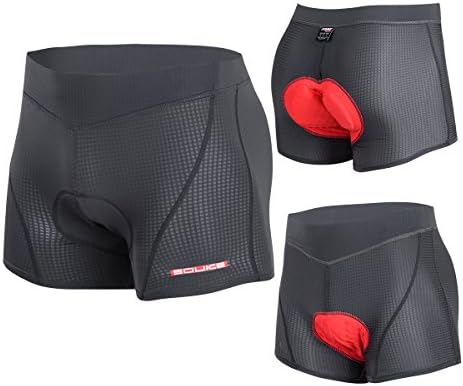SK Men's Cycling Underware Short 4D Padded Breathable Bicycle Undershort, Dark gray