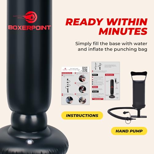 Boxerpoint Inflatable Punching Bag for Kids 3-8 Years Old, 63