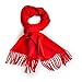 KÖLN Cashmere Wool Scarf for Woman and Men - Premium Quality 100% Pashmina Cashmere, Unisex Design - Red