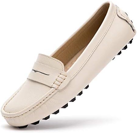Artisure Women's Classic Genuine Leather Penny Loafers Driving Moccasins Casual Slip On Boat Shoes Fashion Comfort Flats