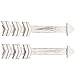 MyGift Decorative Vintage White Wood Arrow Wall Decor, Set of 2