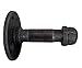 DIY CARTEL Industrial Pipe Coat Hat Towel Plant & Robe Hook Commercial Grade Black Malleable Iron - Vintage Rustic Steampunk Farmhouse Furniture/Decor (3 Inch Straight)