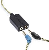 POGS 3.5mm Audio Splitter Cable Music Sharing 2 Headphones Black Fabric view 3