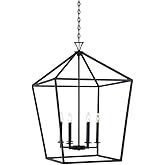 Savoy House 3-422-6-89 Townsend Open Frame Pendant Lantern Ceiling Light, 6-Light 360 Total Watts, 37" H x 24" W, Matte Black
