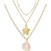 ZeriLion 3Pcs Dainty Seashell Necklace Women Handmade Gold Plated Summer Beach Wear Adjustable Boho Cowrie Shell Choker Ocean Inspired Gifts for Her Natural Layering Pendant Necklace
