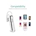 Bluetooth Headset, Gaoye R9 V4.1 HD Voice Control Bluetooth Wireless Headphones / Earbuds / Earpieces Stereo In Ear with Mic Noise Cancelling Compatible with IOS iPhone Samsung Android Tablets (White)