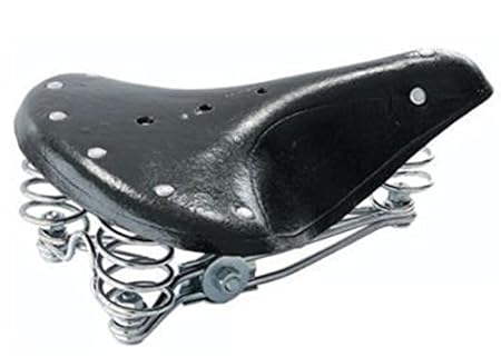 Vintage-Fahrradsattel Modell Brooks, Retro, Farbe: Schwarz