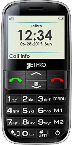 Jethro [SC628] 3G Unlocked Senior & Kids Cell Phone, Easy to Use, SOS Button, Large Display & keypad, M4/T4 Hearing Aid Compatible