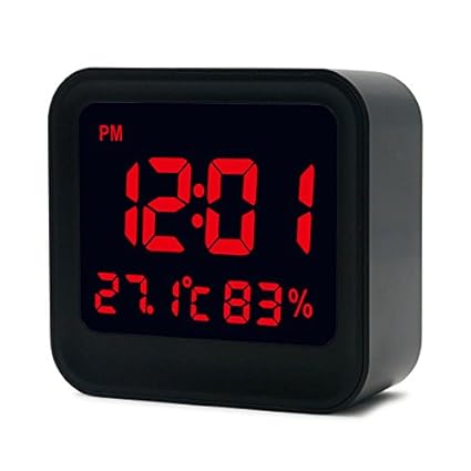 Kopper Digital High Accuracy Thermometer Hygrometer Alarm Clock with LCD Screen Display