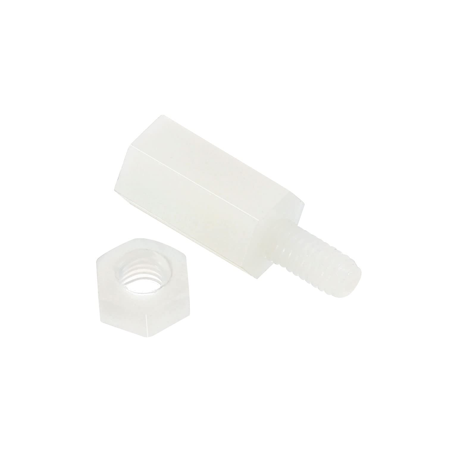 PATIKIL M3 Standoff Screws 40 Pack Nylon Hex PCB Standoffs Nuts for Motherboards, Computer Cases, Circuit Boards, Electronics, (10mm+6mm, White)