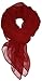 Love Lakeside Modern Chiffon Solid Color Silk Blend Oblong Scarf Burgundy Red