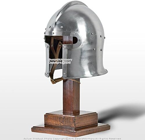 Functional Medieval Flared Barbute Fighting Combat Helmet 16G Steel SCA LARP