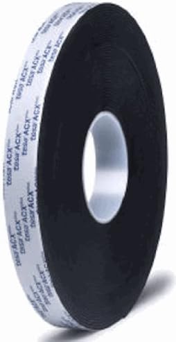 Tesa 7066 ACX Plus Tackified Acrylic Constructive Bonding Tape, 20 yard Length, 3/4" Width, 60 mil Thick, Black (Pack of 1)