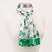 Shamrock Scarf with Green Border for St Patrick's Day in White