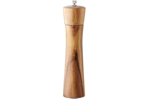 Salt and Pepper Mill Grinding Sea Salt Jar Refillable Manual plasticen Natural Kitchen Tool(8inch)