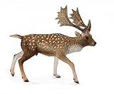 CollectA Woodlands Fallow Deer Male Toy Figure - Authentic Hand Painted Model