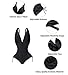 QYacmetiz Women's Deep V Neck Sexy One Piece Swimsuit Cut Out Strappy Monokini Bathing Suit (M,Black)