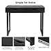 LANGRIA Modern Black Computer Desk, Writing Desk with Drawers Study Home Office Furniture, 39.4'' x 21.7'' x 29.5''