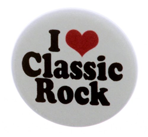A&T Designs Unisex - I Love Classic Rock 1.25" Pinback Button Pin (heart)