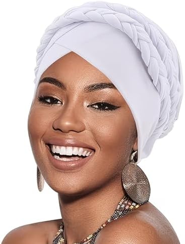 Iridescent Ruched White Turban Headwear Turban Headband in White Iridescent Metallic - Women main image 2