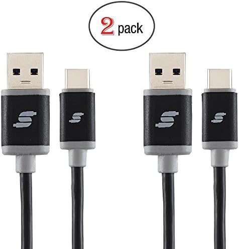 Sinseader two pack 3.3ft Type C to Type A 2.0 Male [USB-C to USB-A] Data Charging Cable for Nexus 6P Nexus 5X Oneplus2 MacBook ChromeBook and More USB C Charger Devices Black(MUCAM20-BK-3.3FT2)